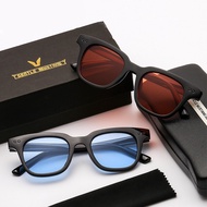 【1PC】Korean Fashion Hip-hop Colored Lens Sun Glasses Men/Women Square Cool Sunglasses For Asian Face