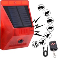 ChunHee Solar Alarm Strobe Light with Remote Control Motion Sensor Detector Outdoor Alarm 129db Soun