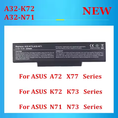 Laptop Battery for For ASUS A32-K72 A32-N71 70-NX01B1000Z 70-NXH1B1000Z 70-NZY1B1000Z