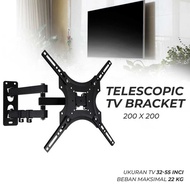 Taffware Telescopic TV Bracket 32-55 Inch VESA 200x200 for 32-55 Inch TV - X-400 - Black