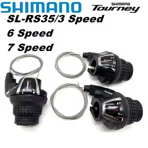 SHIMANO TOURNEY SL-RS35 3x6 3x7 Speed Bike Twist Grip Shift Lever Clamp Band Included for Simple Ins