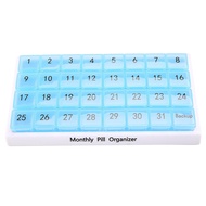 Monthly Pill Organizer 31 Compartments 1 Per Day 4 Week Full Month 31 Day Pill Organizer