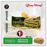 Glico Ice Cream HAKU Matcha Monaka | Es Krim - 180 ml (Harga Satuan)