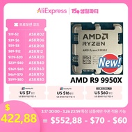 Ryzen 9 9950x R9 9950x Baharu 16 Teras 32 Benang Pemproses Am5 5.7ghz