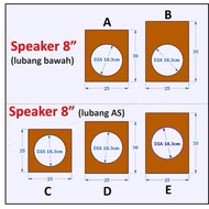 8 inch speaker holes in various sizes 8 inch speaker box