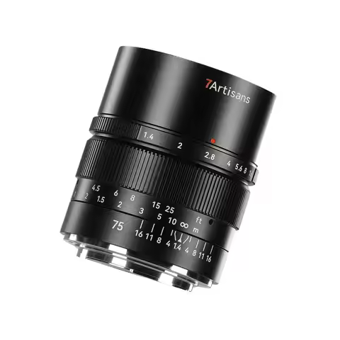7artisans 75mm F1.4 Refined Bokeh Portrait Photography Camera Lens Full Frame Large Aperture MF Lens