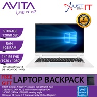 Avita Essential 14 Ne14A2Myc431-Mw Ips Fhd Laptop N4000 4Gd4 (128GB) Win10H - White (14")