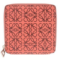 Loewe Anagram 粉紅真皮雙折皮夾 1211 [LOEWE] 成色極佳
