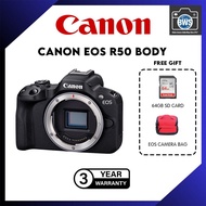 (3 Year Warranty) - Canon EOS R50 Body & Kit RF-S 18-45mm f4.5-6.3 IS STM Lens - Canon Malaysia Warr
