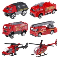 Set of 6 fire trucks similar to real cars at 1:87 scale - Piece meaningful gifts for boys