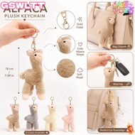 MKOFONU Alpaca Plush Keychain, Mini Gold Tone Clasp Alpaca Bag Charm,  Cute Key Accessories Alpaca P