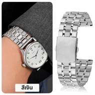 สายนาฬิกาหนังคุณภาพสูงสำหรับผู้ชาย CWT สายหนังเหล็กสำหรับนาฬิกา Longines Omega Tissot IWC Rolex Mido