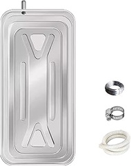 Air Conditioner Drip Pan, Window AC Drip Pan, Stainless Steel AC Drain Tray with 2 M/6.6 Ft Drain Ho