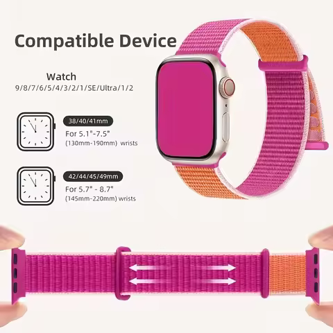 Apple Watch Strap, Adjustable| Compatible with Apple Watch Series 1-9/SE/Ultra, 38, 40, 41, 42, 44, 
