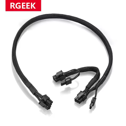 Rgeek PCI express 8pin to Dual 6+2Pin Power supply Cable PCIe 8 Pin 1 to 2 Spliter For Corsair RM100