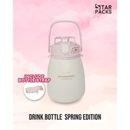 2023 China Starbucks Spring Peach Blossom 1L Pink SS Tumbler Straw Cup