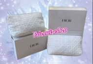 包郵 *#😎滿三件享額外折扣 2026 新品💕Dior Beauty ⚪️💕藤格紋毛巾白色化妝袋/收納袋/多用途袋🤍專櫃贈禮