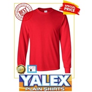 ☈Shirt On LONG SLEEVE RED SWEATER YALEX Gold Plain High Quality Red Label Shirt Ideal for Printing a