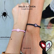 SPIDERMAN Couple Bracelet | Spiderman couple drawstring bracelet (1 jade rope) | Miles & Gwen Couple