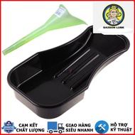 Oil change tray, 2.5 liter motorbike waste oil tray and good oil change funnel