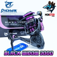 รอกสปินนิ่ง รอกตกปลา PIONEER BLACK WIDOW BW-1000/2000/3000/4000 (สีม่วงดำ)