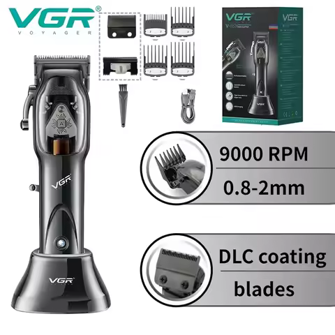 VGR Original Hair Clipper Professional Hair Trimmer Beard Haircut Adjustable Hair Cutting Machine Ba