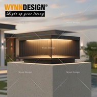 Wynn Design Modern Led Outdoor Gate Light Black Gate Lamp Lampu Tembok Modern (118 series)