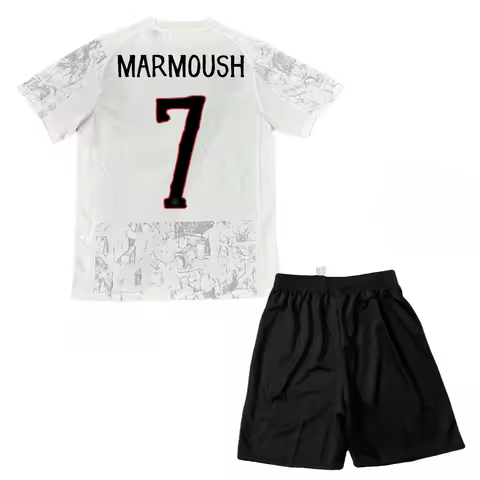 25-26 Mens/Kids New Activewear MCI Soccer #7 Marmoush Jerseys Fashion Sports T-Shirt White