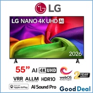 LG 55NU805BPSB 55" NU80 Nano 4K UHD AI Smart TV