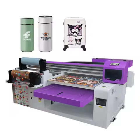 UV 6090 A1 large UV flatbed printer wooden glass bottles metal logo printing machine UV DTF sticker 
