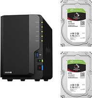 Synology NAS HDD Set, 2 Bay DS220+ &amp; Seagate HDD (2 IronWolf-6TBx2) Dual-Core CPU, 2GB Memory, For Standard Users, Domestic Authorized Dealer, Phone Support Product, DiskStation (DS220+-SI6T2A)