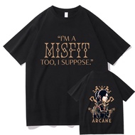 Ready Stock Men T-shirt Arcane Season 2 Caitlyn Tshirt Fashion Men/women Clothing