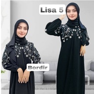 Black embroidered Abaya Turkey. dubai Lisa 5