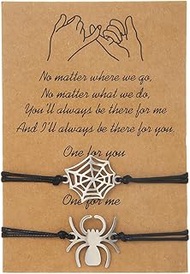 Best Friendship Bracelets for 2 3 4 5 Pinky Promise BFF Bracelet Sun/Moon/Sunflower/Cross/Heart/Comp