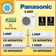 [INSTALLATION] PANASONIC MULTI-SPLIT AIR COND R410a INVERTER [ OUTDOOR 3.5HP ] + [ INDOOR 2 UNIT 1.0 HP ,1 UNIT 1.5HP ,1 UNIT 1.75HP ][4-5 Days delivery]