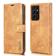 Ready to ship For Samsung Galaxy S21 Ultra 5G DG.MING Crazy Horse Texture Flip Detachable Leather Ca