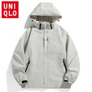 Uniqlo Men's  Jacket M-5XL Jacket with Hood Versatile Waterproof Quick Dry Jacket