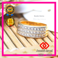 แหวนประดับเพชร แหวนผู้ชาย CZ Ring **AJR428932A5GW-KW** แหวนทอง แหวนเพชร แหวนชาย แหวนเพชรแถว **จัดส่ง