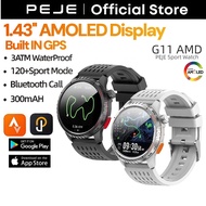 [PEJE G11AMD]smart watch GPS 1.43''Amoled 3ATM WaterProof original jam tangan pintar android ios