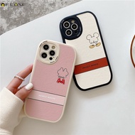 OPPO Reno 7 6 5 4 Pro SE Find X5 X3 R17 Pro F11 R15,R15X K1 R11 R11s K9 K9s K7x Phone Case Leather Mickey Minnie Cute Cartoon Matte Soft Silicone Shockproof Casing Case Cover