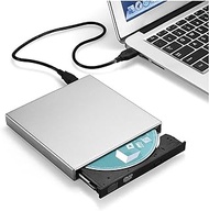 Portable DVD Player External DVD Optical Drive USB 2.0 CD/DVD-ROM CD-RW Player CD Burner Slim Portable Reader Recorder (Color : SILVER)