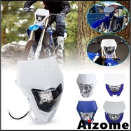 AI Dirt Bike Motocross LED/Bulb Headlight Hi/Lo Beam Supermoto Front Lamp For Yamaha WR TTR YZ FX 12