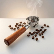 51 Mm Portafilter Handle Cylindrical Grip Wooden Portafilter Handle