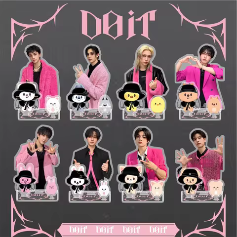 Skzoo Stray Kids Dolt new album pink acrylic dismantling music double-sided standing KPOP felix hyun