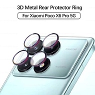 Tempered Glass Ring Camera Poco X6 / poco x6 pro 5G Metal Camera Lens Protector Complete Package