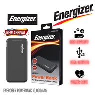 Energizer UE10052 10,000mAh High Capacity Rapid Charging Power Bank with Dual Inputs 5V 2A &amp; Dual Outputs 5V 2.1A