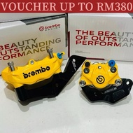 ORIGINAL ITALY BREMBO M3 K5 K50 YELLOW CALIPER 4POT SIAP BRAKE PAD PNP FULL SET Y15 Y16 RS150 RSX150