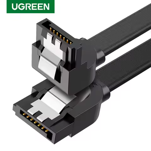 Ugreen SATA Cable 3.0 to Hard Disk Drive SSD HDD Sata 3 Straight Right-angle Cable for Asus MSI Giga