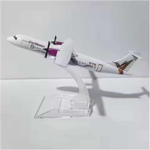 16cm 1/400 for Caribbean ATR Airplane Model Diecast Metal Aircraft Reception Area Ornament Suitable 