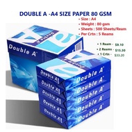 A4 Paper / Double A Paper 80gsm / Copier Paper (1Ream -1 Crtn)